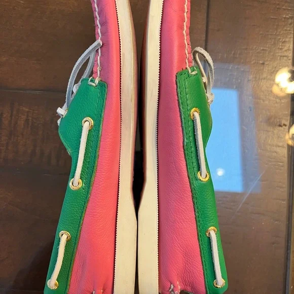 Topsider Sperry woman’s Colorful pink and green Boat Sz 8.5 woman - Picture 6 of 7